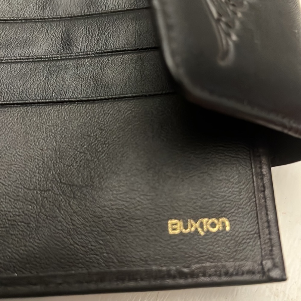 Buxton Leather Wallet Velvet Touch Cowhide Card Holder - Picture 6 of 8